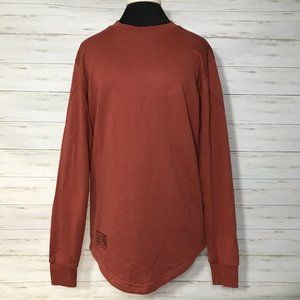 YOUNGLA Young LA Sz. MEDIUM Women Burnt Orange Red Sweatshirt Shirt hip hop